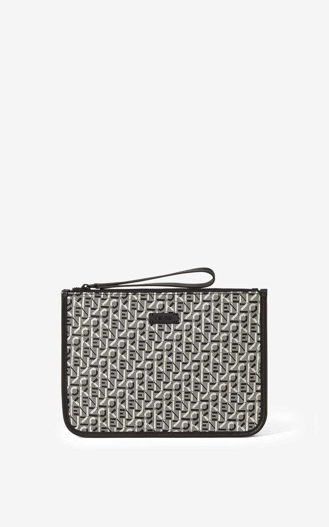 Kenzo Courier gusseted jacquard Clutch Hombre Gris | 1270986-NA